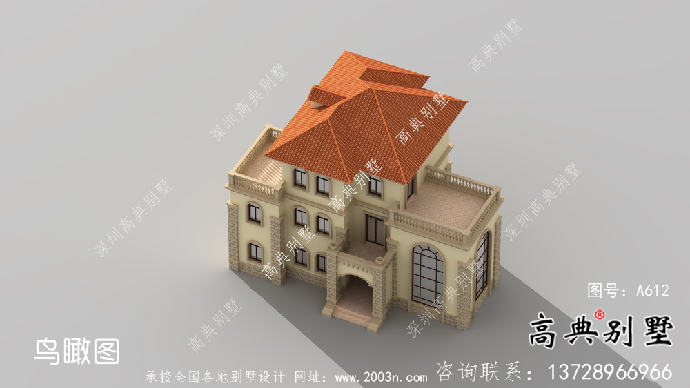 復式三層歐式別墅設計圖紙及平面設計圖