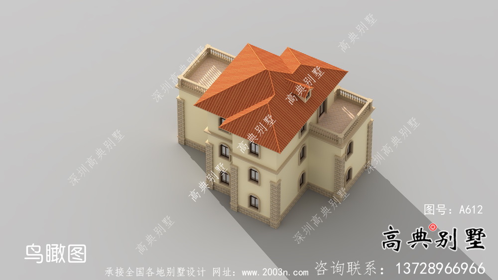 復式三層歐式別墅設計圖紙及平面設計圖