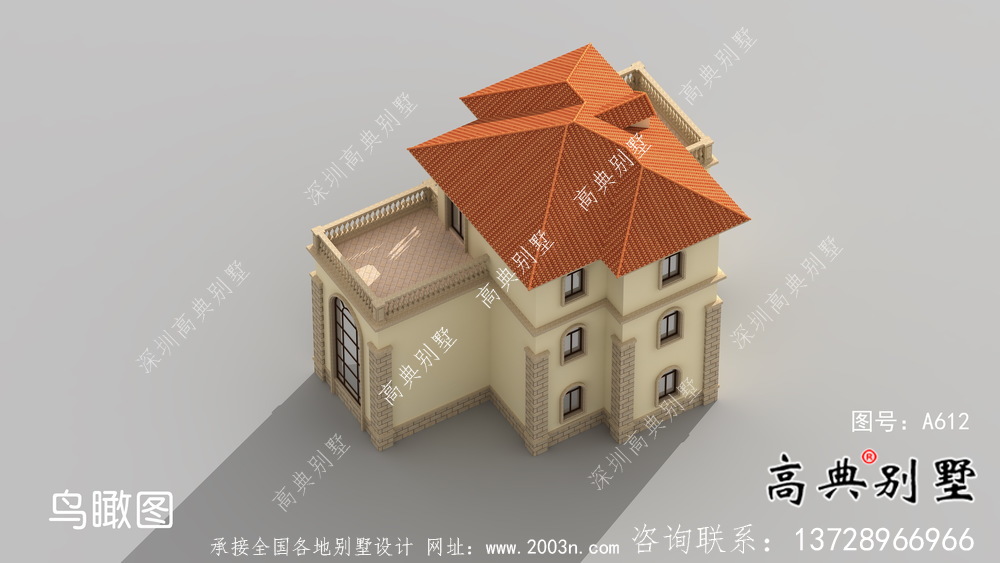 復式三層歐式別墅設計圖紙及平面設計圖