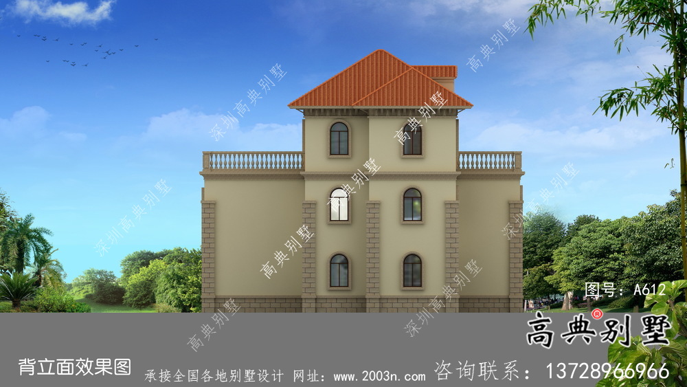 復式三層歐式別墅設計圖紙及平面設計圖