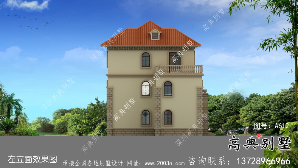 復式三層歐式別墅設計圖紙及平面設計圖