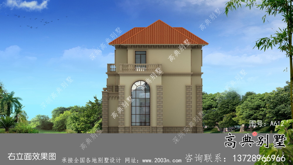 復式三層歐式別墅設計圖紙及平面設計圖