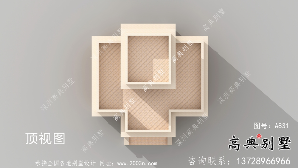 歐式三層復式小洋樓外觀效果圖