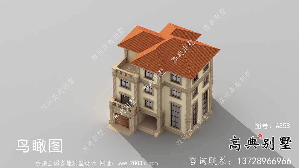 農(nóng)村歐式三層復(fù)式別墅平面設(shè)計(jì)圖