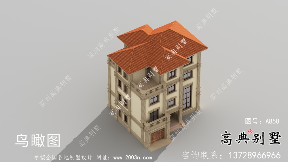 農(nóng)村歐式三層復(fù)式別墅平面設(shè)計(jì)圖