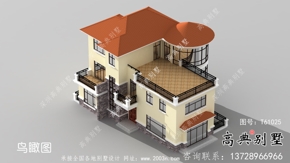 樸素的歐式風格農村別墅設計圖+效果圖