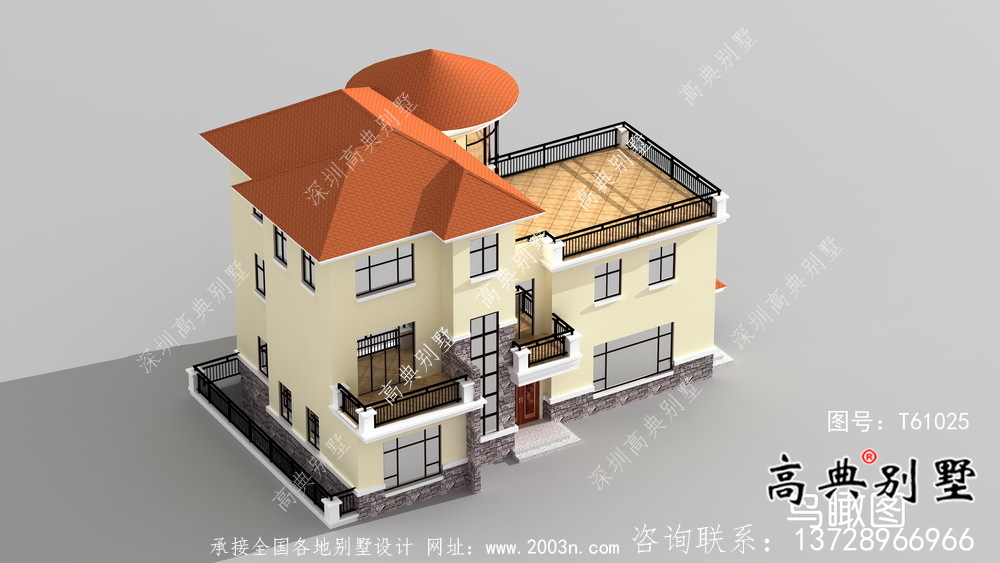 樸素的歐式風格農村別墅設計圖+效果圖