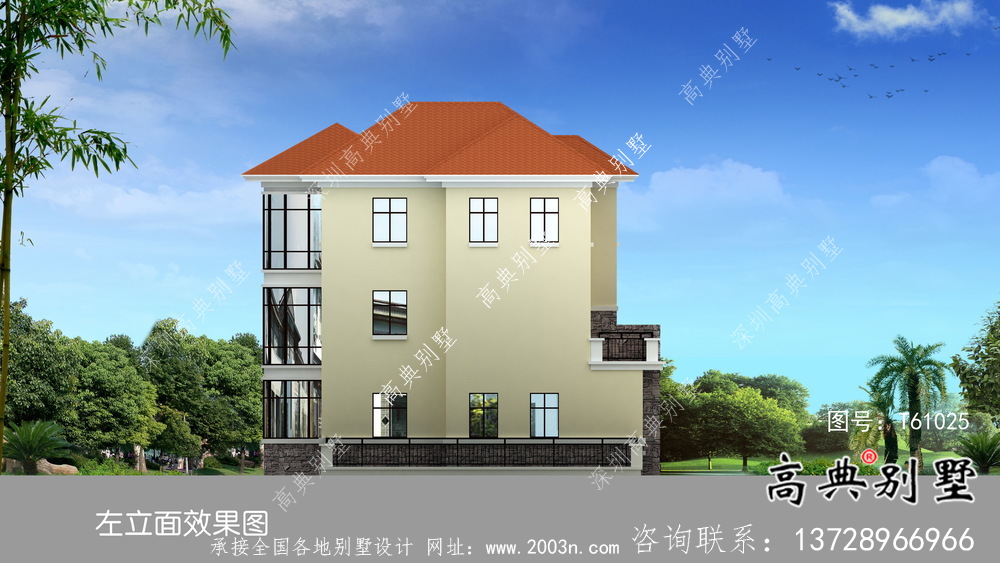 樸素的歐式風格農村別墅設計圖+效果圖