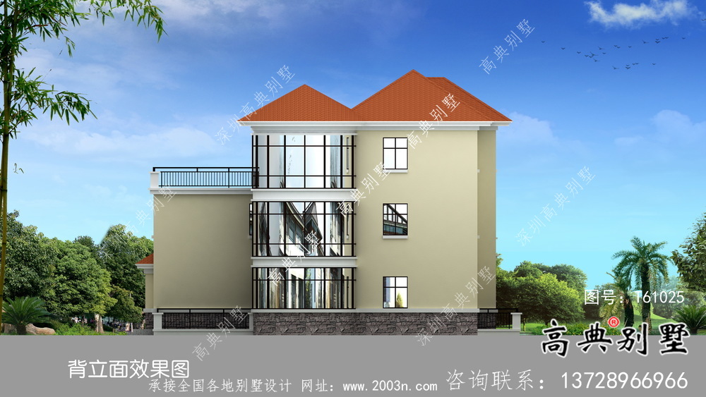 樸素的歐式風格農村別墅設計圖+效果圖