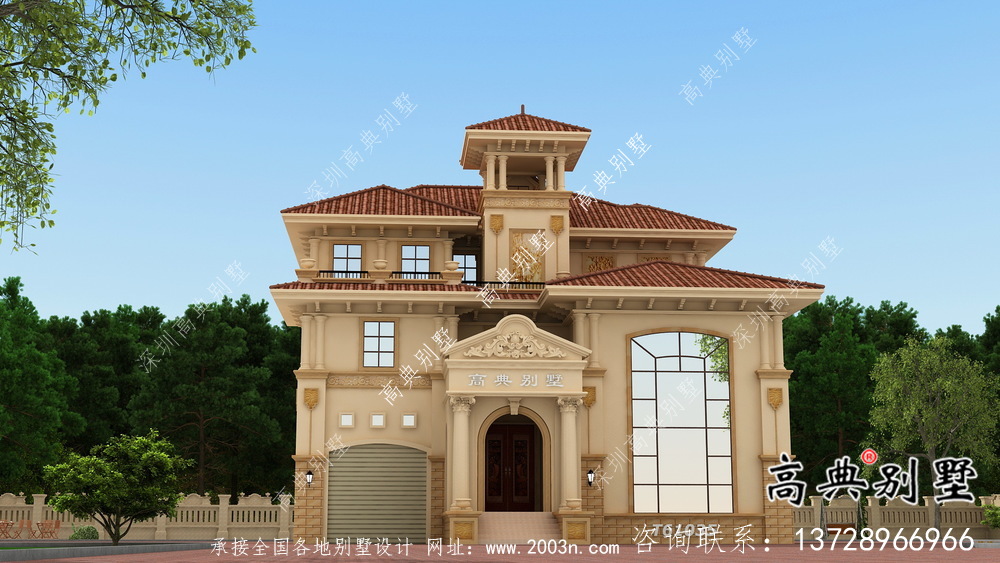 新型意大利風(fēng)格住宅建筑設(shè)計(jì)，效果圖
