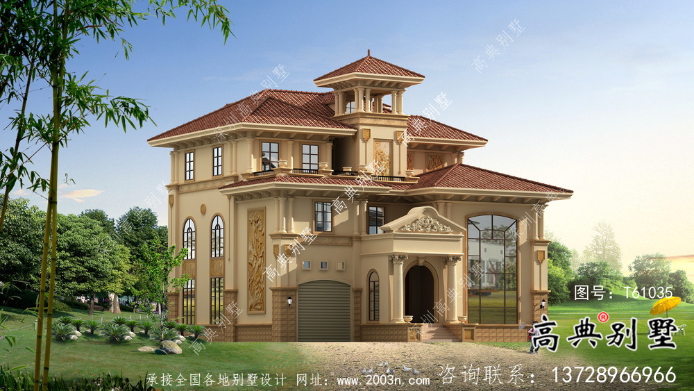 新型意大利風(fēng)格住宅建筑設(shè)計(jì)，效果圖