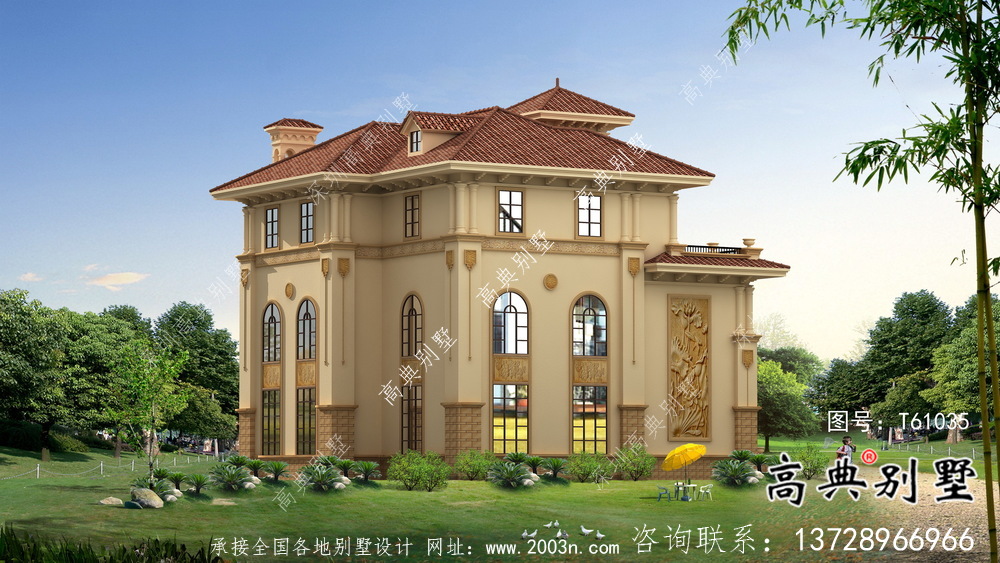 新型意大利風(fēng)格住宅建筑設(shè)計(jì)，效果圖