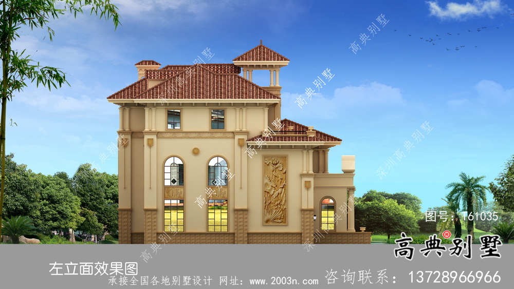 新型意大利風(fēng)格住宅建筑設(shè)計(jì)，效果圖