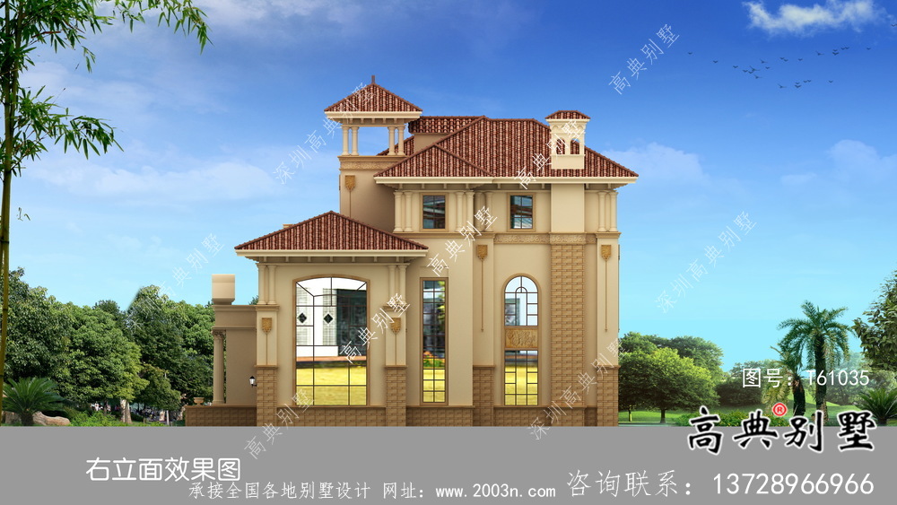 新型意大利風(fēng)格住宅建筑設(shè)計(jì)，效果圖