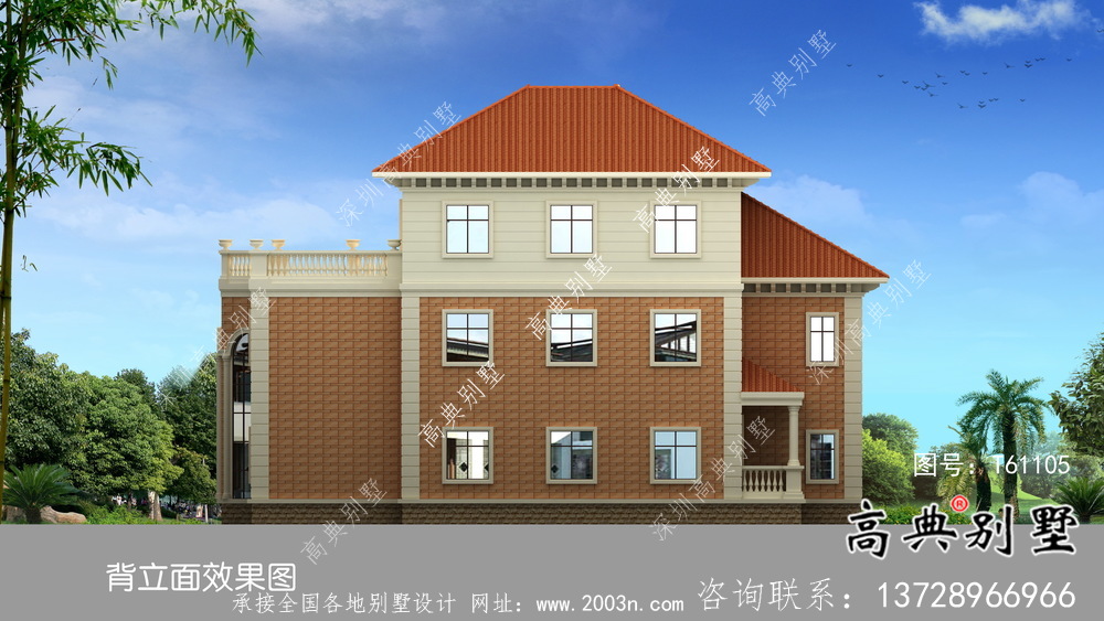 法式風(fēng)格舒適樸素住宅建筑設(shè)計(jì)圖+效果圖