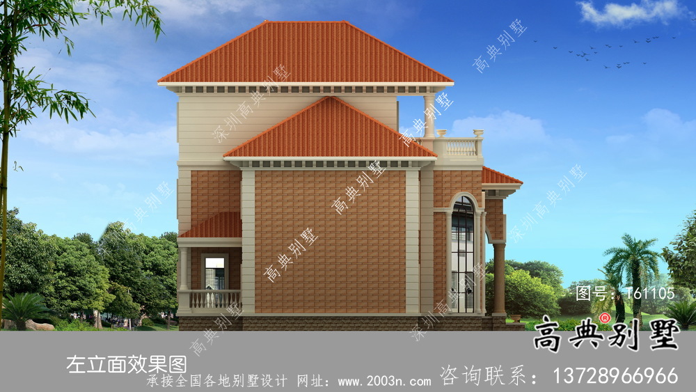 法式風(fēng)格舒適樸素住宅建筑設(shè)計(jì)圖+效果圖
