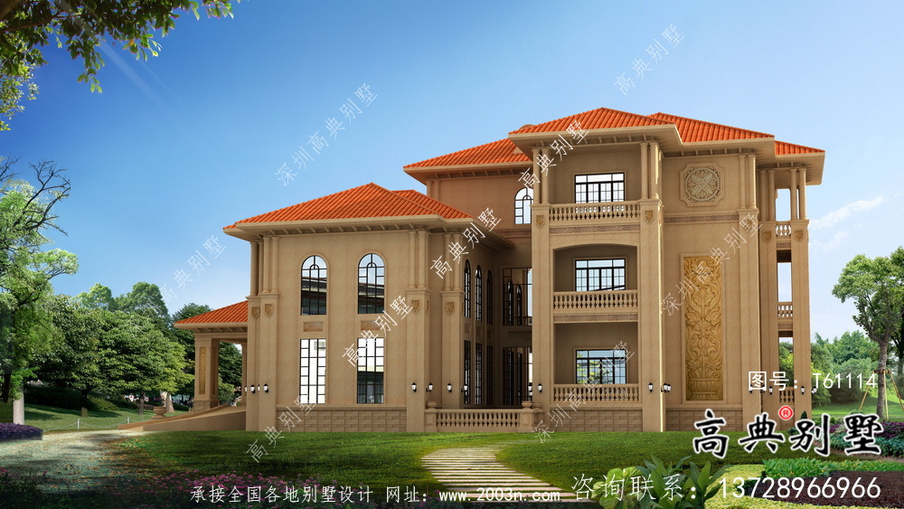 意大利風(fēng)格緊湊型現(xiàn)代別墅設(shè)計(jì)+效果圖