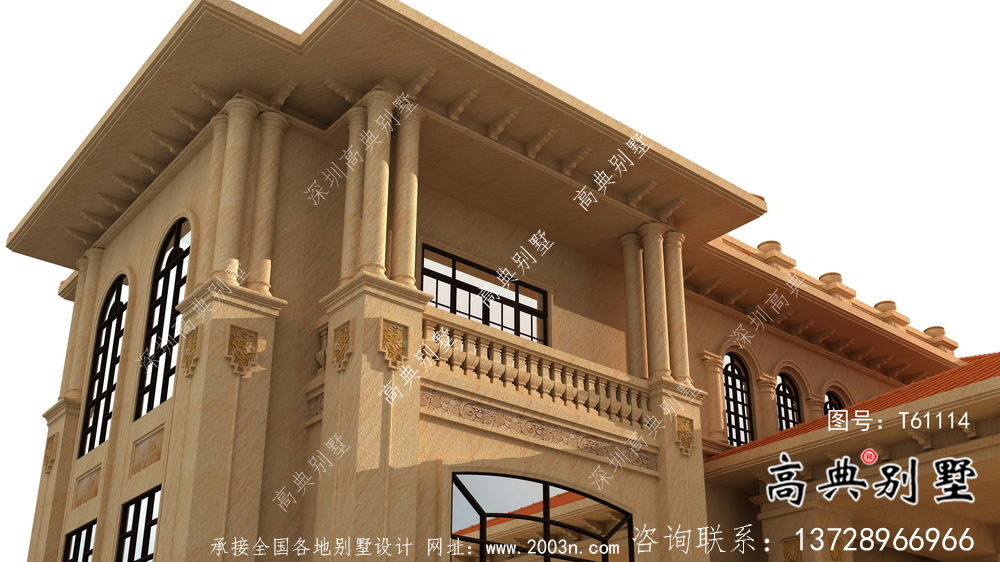 意大利風(fēng)格緊湊型現(xiàn)代別墅設(shè)計(jì)+效果圖