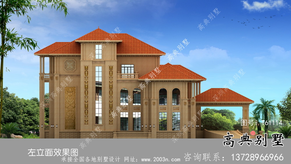 意大利風(fēng)格緊湊型現(xiàn)代別墅設(shè)計(jì)+效果圖