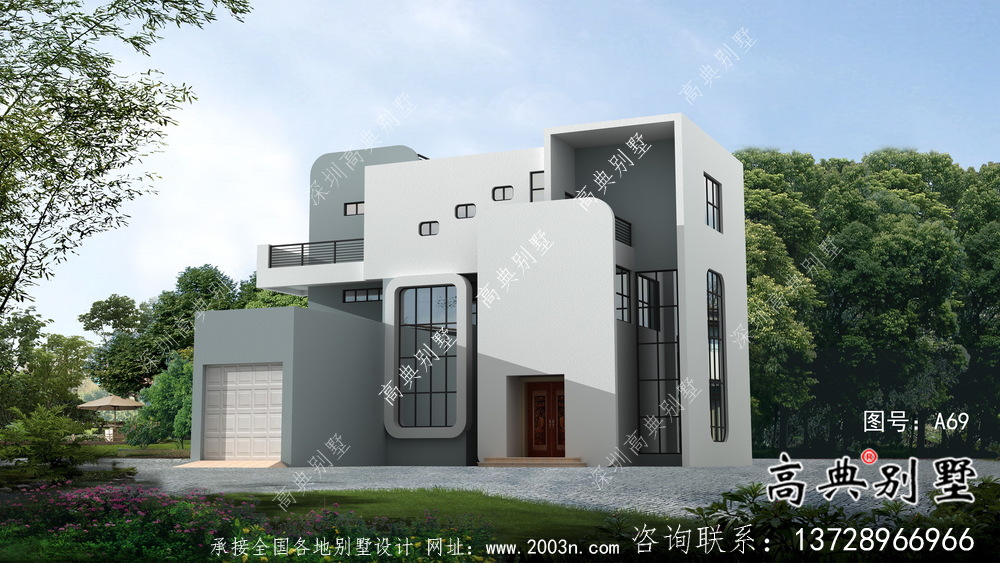 現(xiàn)代風格別致設計別墅自建圖紙