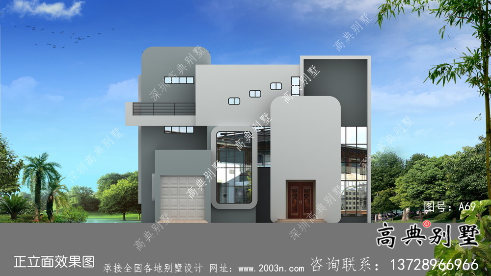 現(xiàn)代風格別致設計別墅自建圖紙
