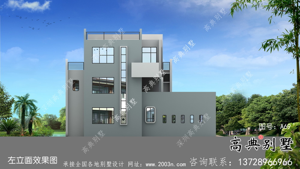 現(xiàn)代風格別致設計別墅自建圖紙