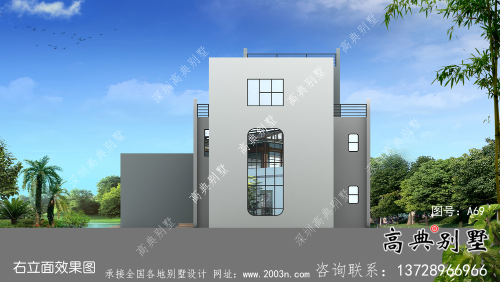 現(xiàn)代風格別致設計別墅自建圖紙