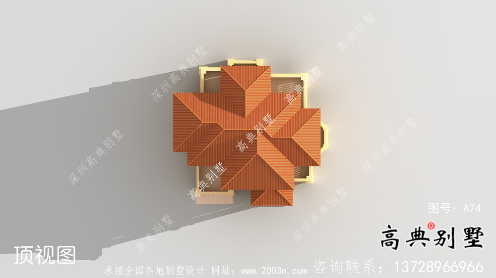 歐式經(jīng)典三層自建別墅效果圖