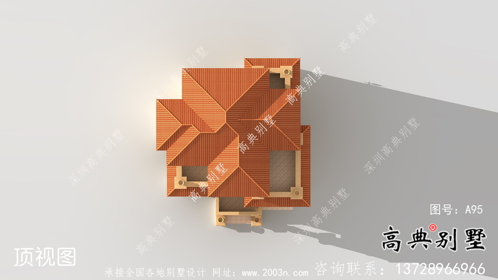 新農村三層高檔歐式別墅設計圖紙