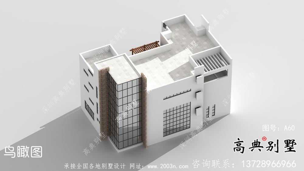 鄉(xiāng)村三層現(xiàn)代風(fēng)格平屋頂別墅設(shè)計圖紙