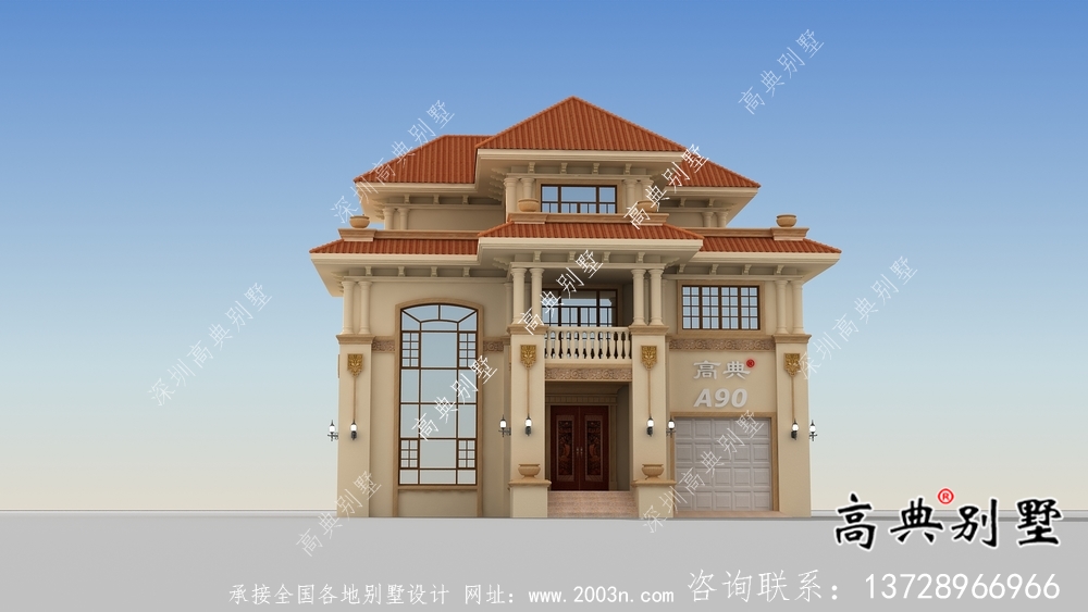 簡易經(jīng)濟(jì)型鄉(xiāng)村別墅平面設(shè)計(jì)圖和效果圖