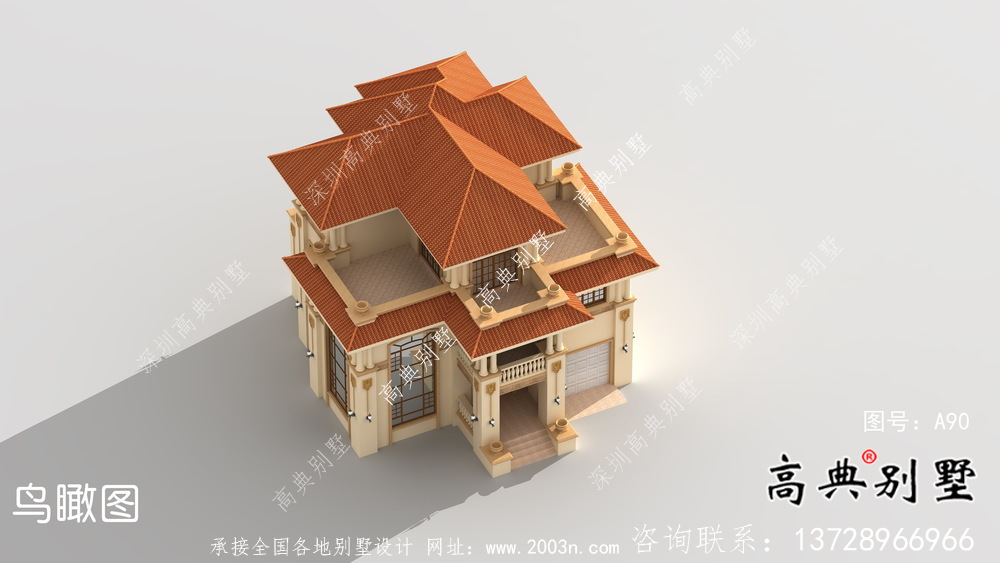 簡易經(jīng)濟(jì)型鄉(xiāng)村別墅平面設(shè)計(jì)圖和效果圖
