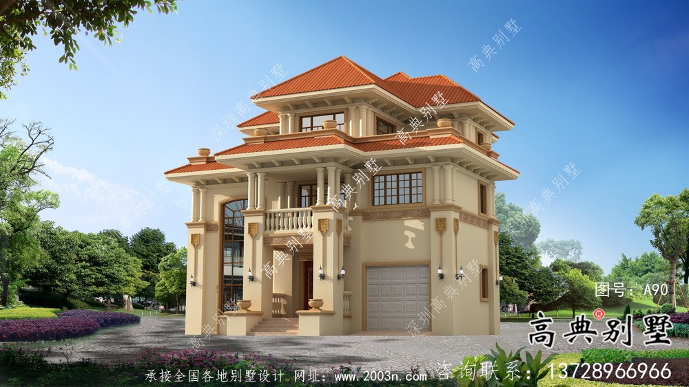 簡易經(jīng)濟(jì)型鄉(xiāng)村別墅平面設(shè)計(jì)圖和效果圖