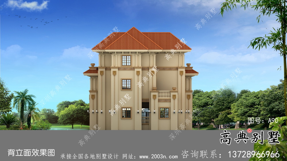 簡易經(jīng)濟(jì)型鄉(xiāng)村別墅平面設(shè)計(jì)圖和效果圖