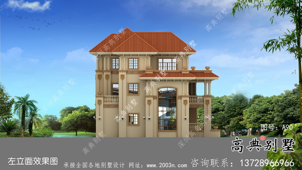 簡易經(jīng)濟(jì)型鄉(xiāng)村別墅平面設(shè)計(jì)圖和效果圖