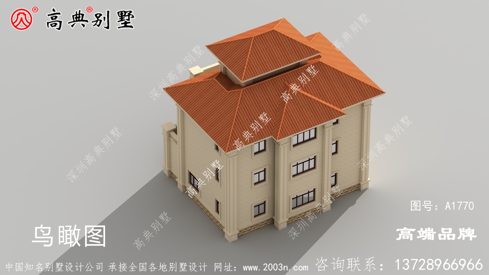 歐式四層別墅圖紙