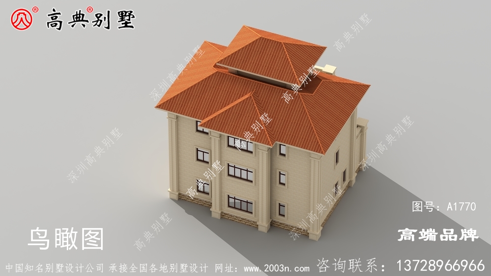 歐式四層別墅圖紙