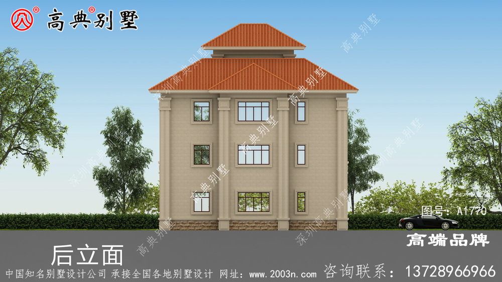 歐式四層別墅圖紙