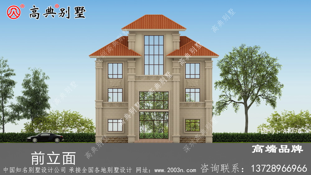 歐式四層別墅圖紙