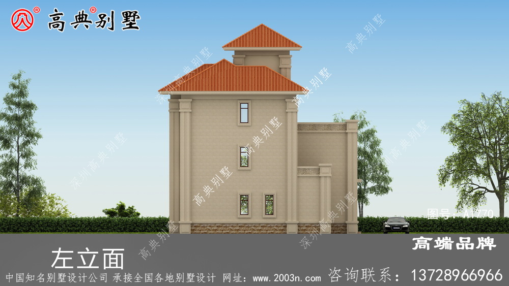 歐式四層別墅圖紙