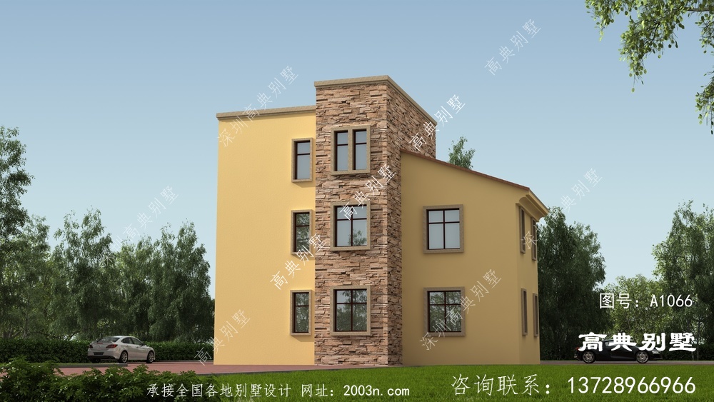 簡歐風格三層小別墅設計圖