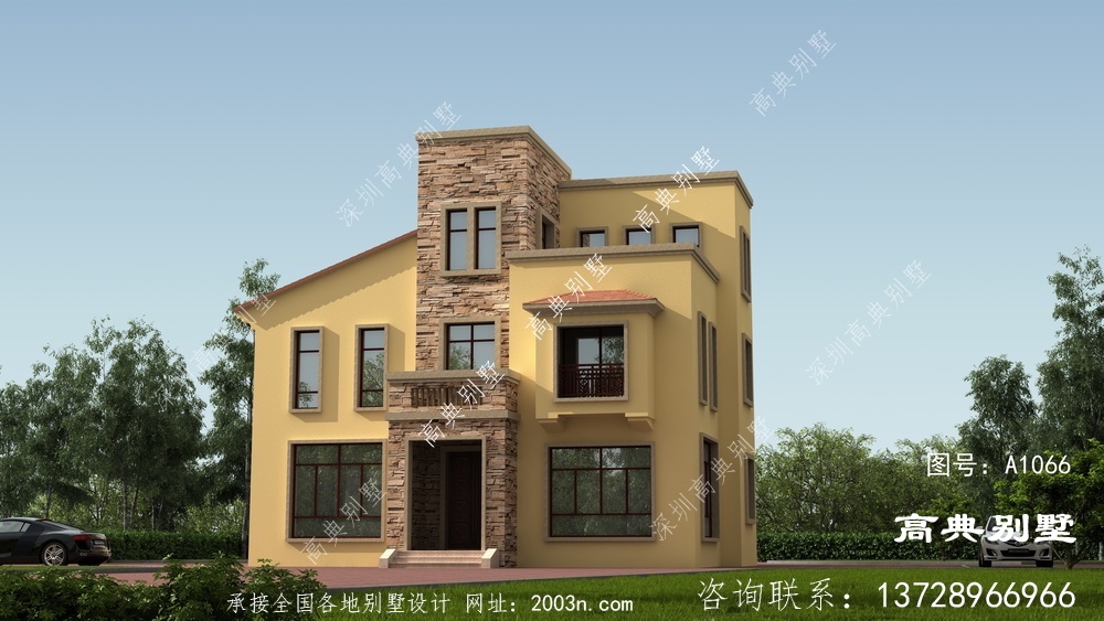 簡歐風格三層小別墅設計圖
