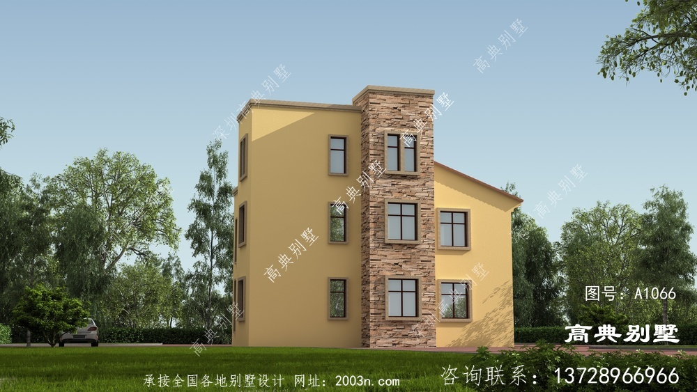 簡歐風格三層小別墅設計圖