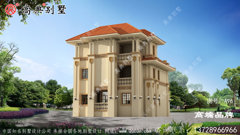 獨(dú)幢鄉(xiāng)村三層歐式古典自建別墅設(shè)計圖