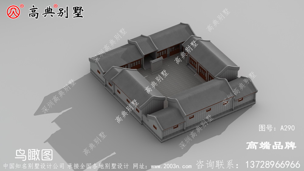 經(jīng)典中式風(fēng)格院子別墅設(shè)計圖