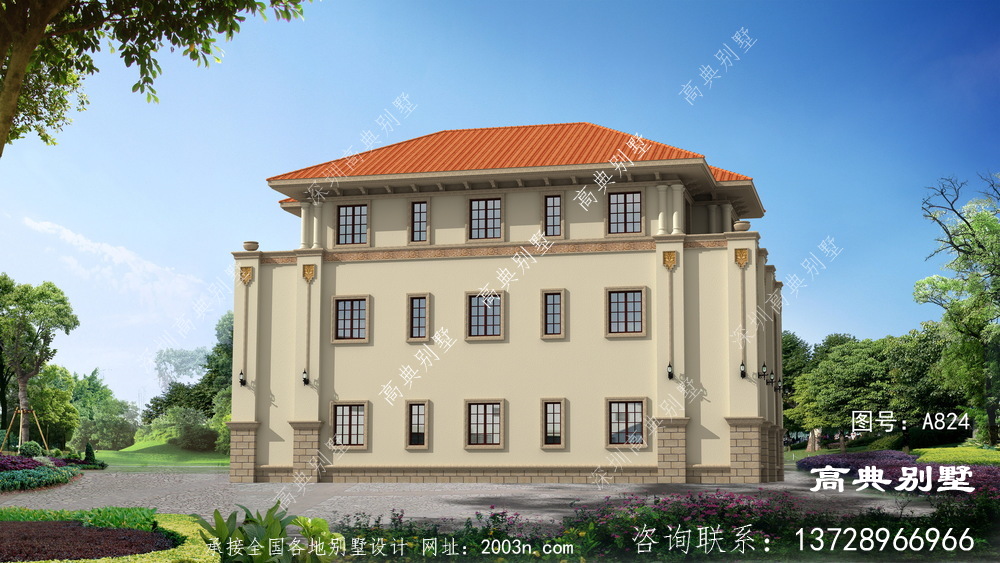 鄉(xiāng)村建造三層別墅戶型設(shè)計(jì)圖