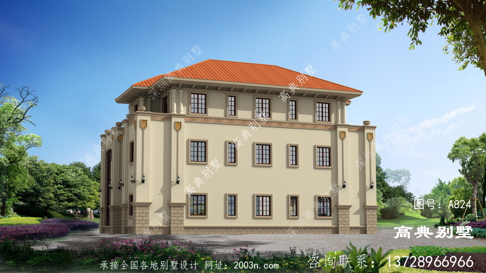 鄉(xiāng)村建造三層別墅戶型設(shè)計(jì)圖