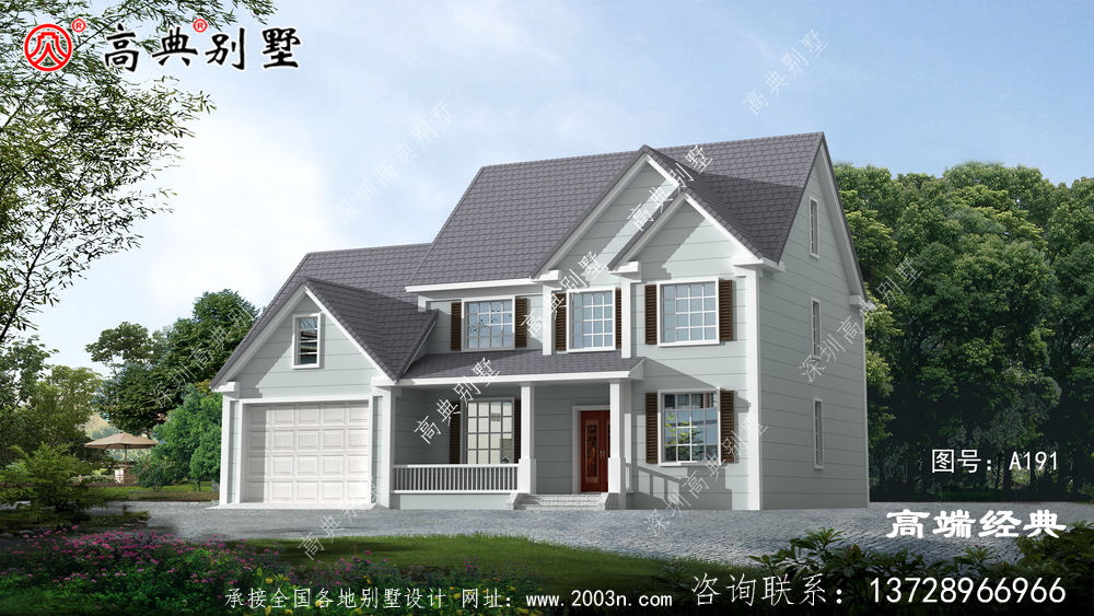儋州市二層樓別墅設計圖，造價45萬，2020最新設計