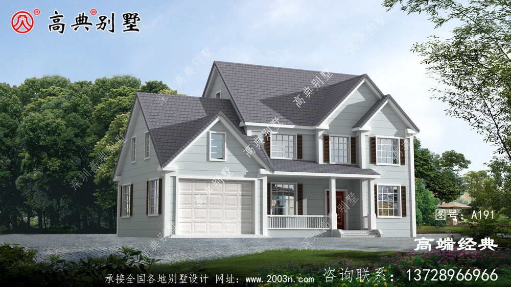 儋州市二層樓別墅設計圖，造價45萬，2020最新設計