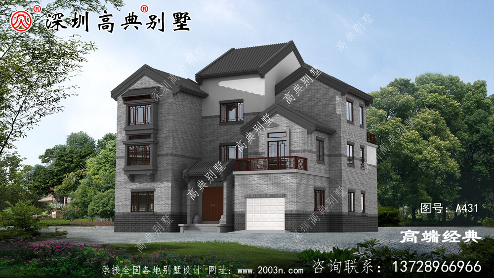 回鄉(xiāng)蓋棟新中式別墅，成為村里的王者